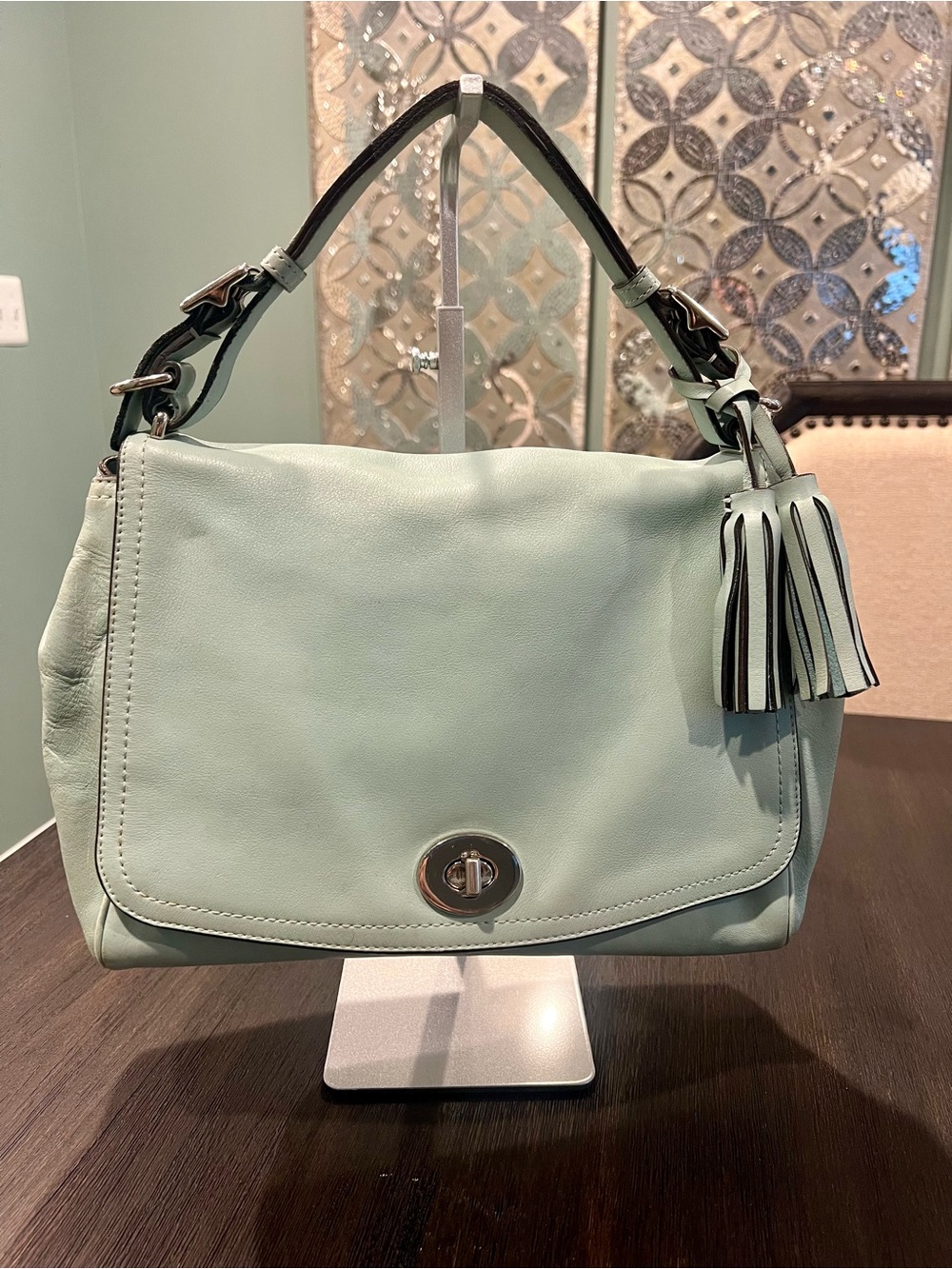 Coach Legacy Romy Top Handle in Mint